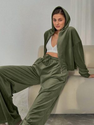 Matching Sets | Womens The Original Trendsetter Velour Set Clothing Matching Sets