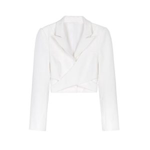 Matching Sets | Womens Top Tiered Blazer Pant Set Clothing Cream