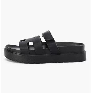 Platforms | Womens Doing Just Fine Slides Platforms Black