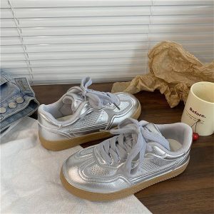 Sneakers | Womens Set The Trend Sneakers Shoes Silver