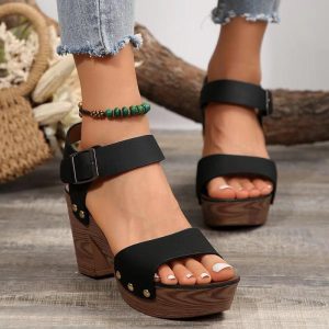 Wedges | Womens One Last Chance Wedges Shoes Rust