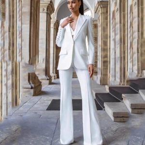 Matching Sets | Womens Pamela Pearl 3 Piece Blazer Pant Set Clothing Blush